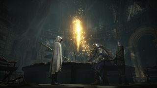 Elden Ring Nightreign screenshot showing a character getting ready at the Rountable Hold